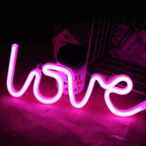 UO Neon Pink Love Sign Led Room Decoration Light
